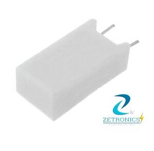 Resistencia bobinada de cemento vertical.THT 10Ω 5W ±5% Ø0.75x5mm